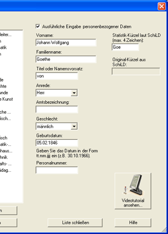 Personenbezogene Daten im Lehrerdialog f&uuml;r Nordrhein-Westfalen.