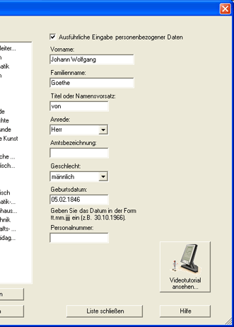 Personenbezogene Daten im Lehrerdialog.