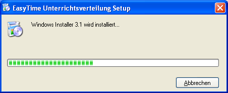 Die Installation des Windows Installers.
