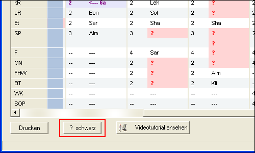 Die rote Markierung von noch nicht zugewiesenem Unterricht wieder aufheben.